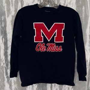 Champion Ole Miss Long Sleeve Shirt Girls Size Medium (7/8) 🔥 BL2